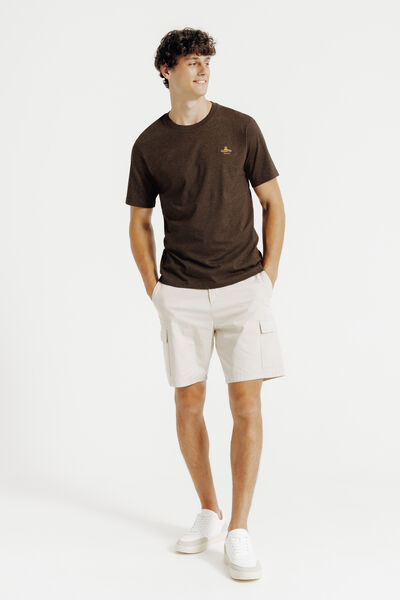 Tee shirt chin&eacute; brod&eacute; col rond