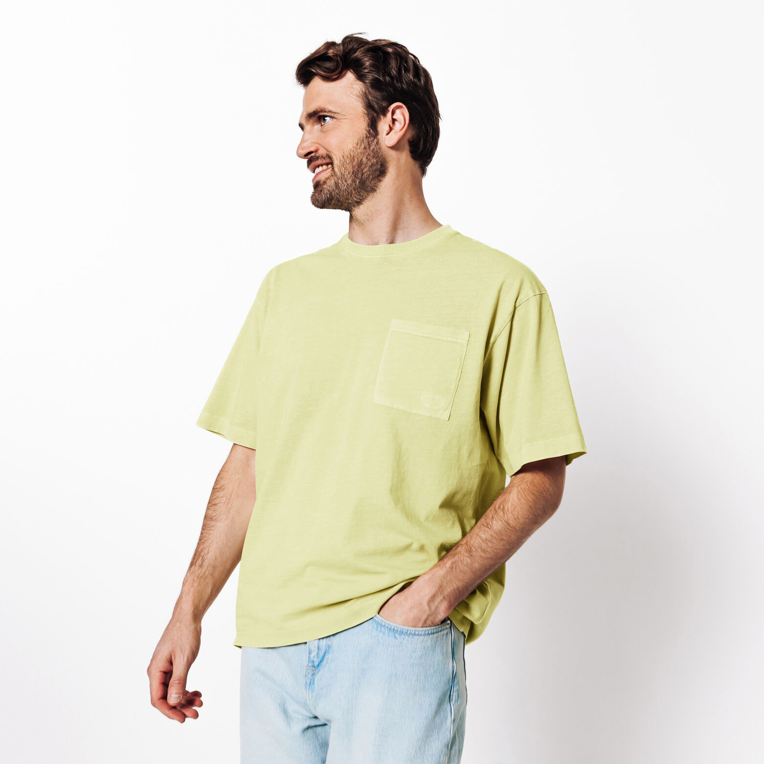 Tee shirt coton poche poitrine