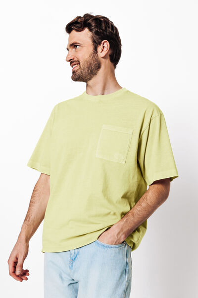 Tee shirt coton poche poitrine