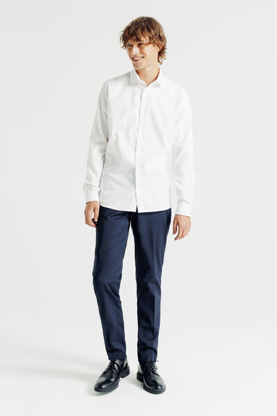 Chemise sans repassage en coton imprim&eacute;e