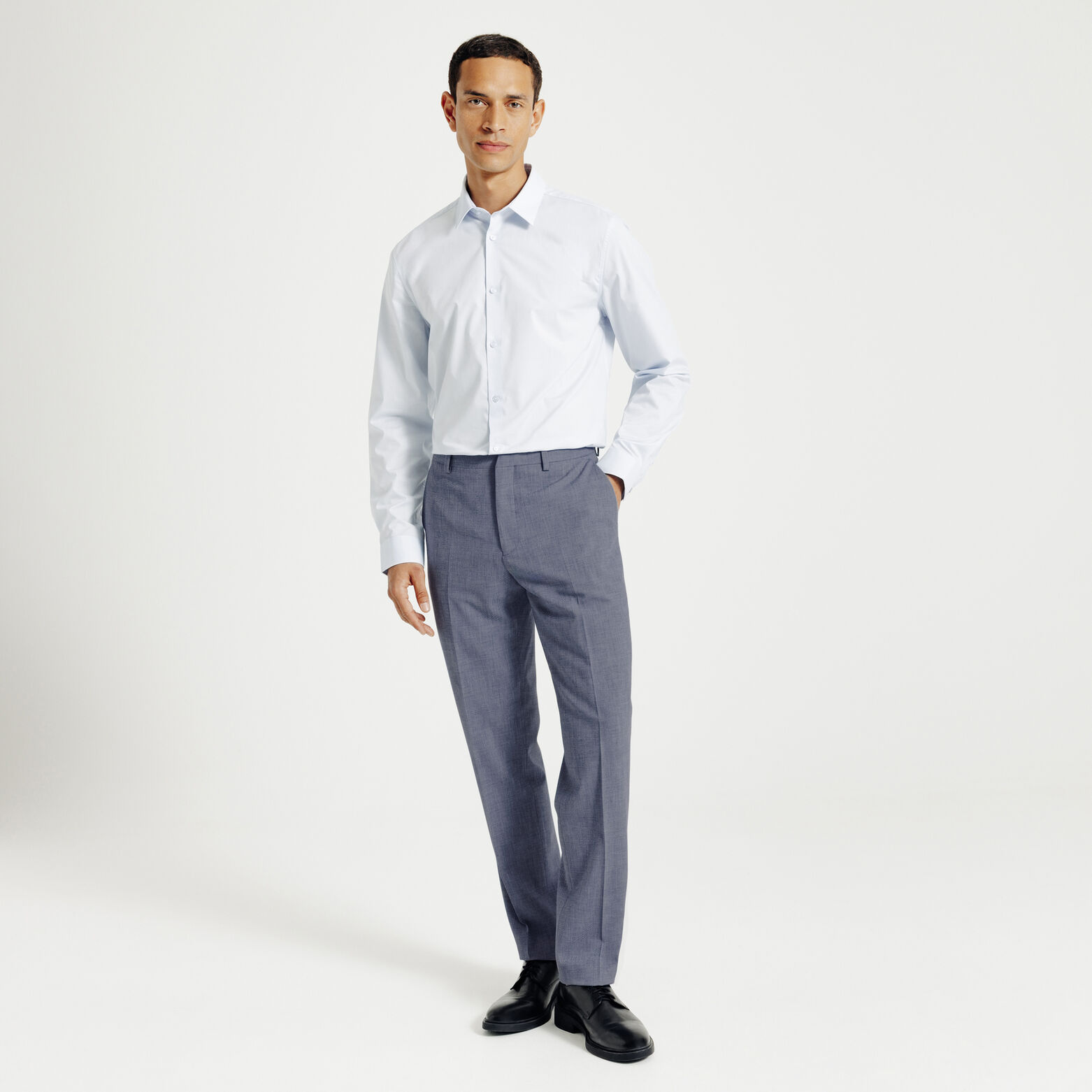 Pantalon de costume confort bi-ton