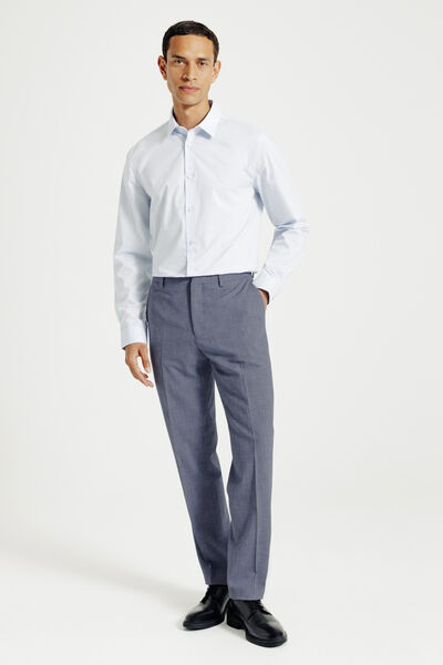 Pantalon de costume confort bi-ton