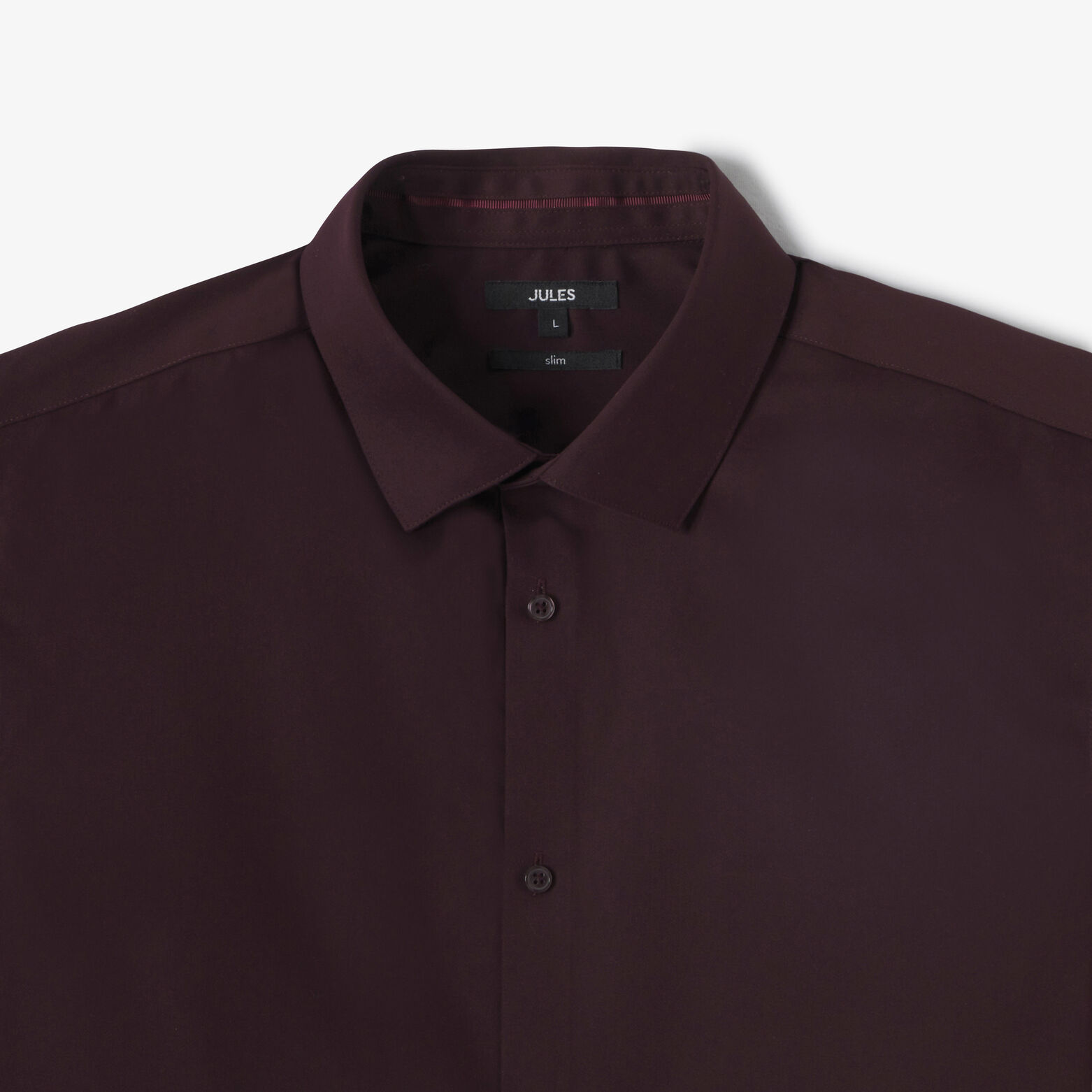 Chemise sans repassage en coton unie slim