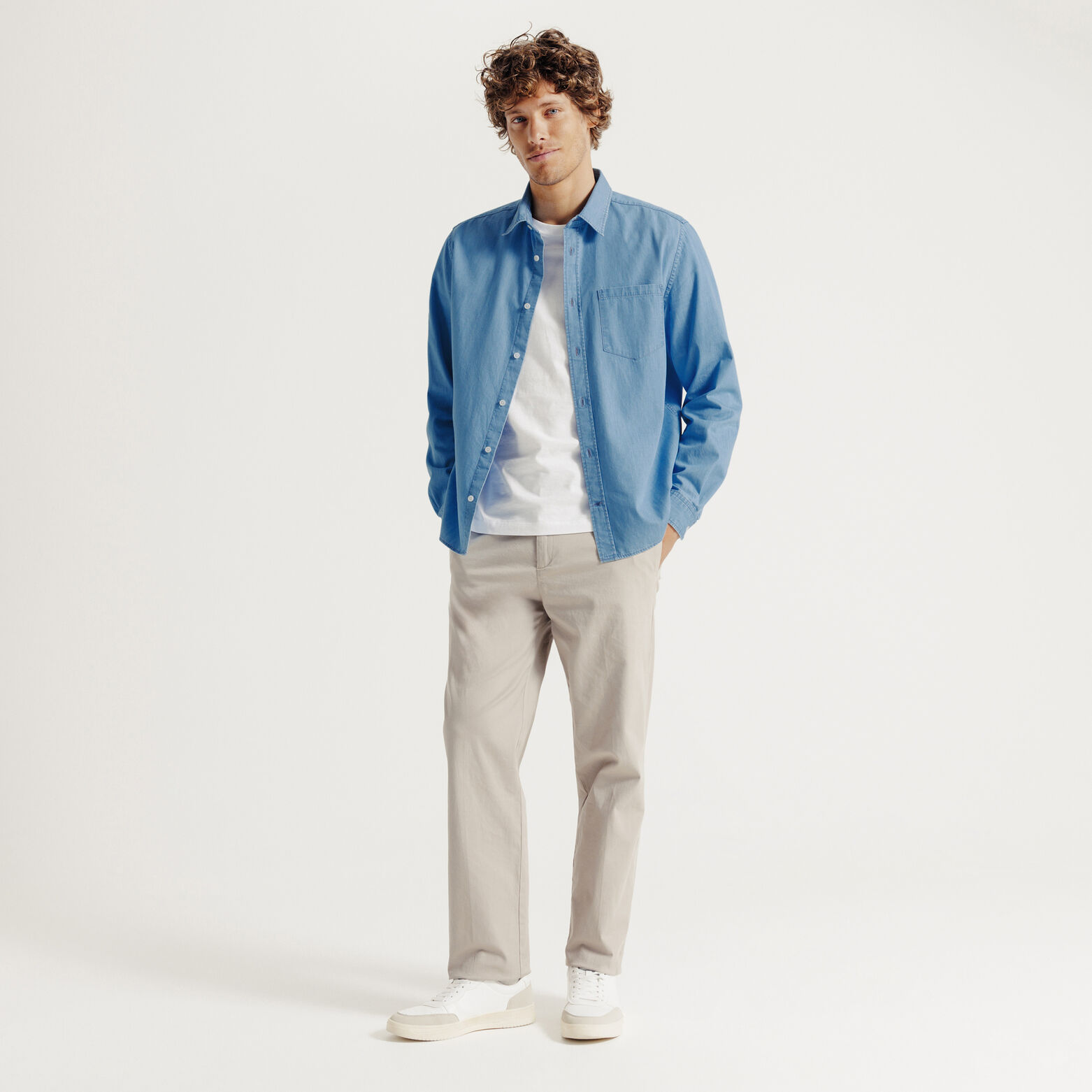 Chemise en coton chambray