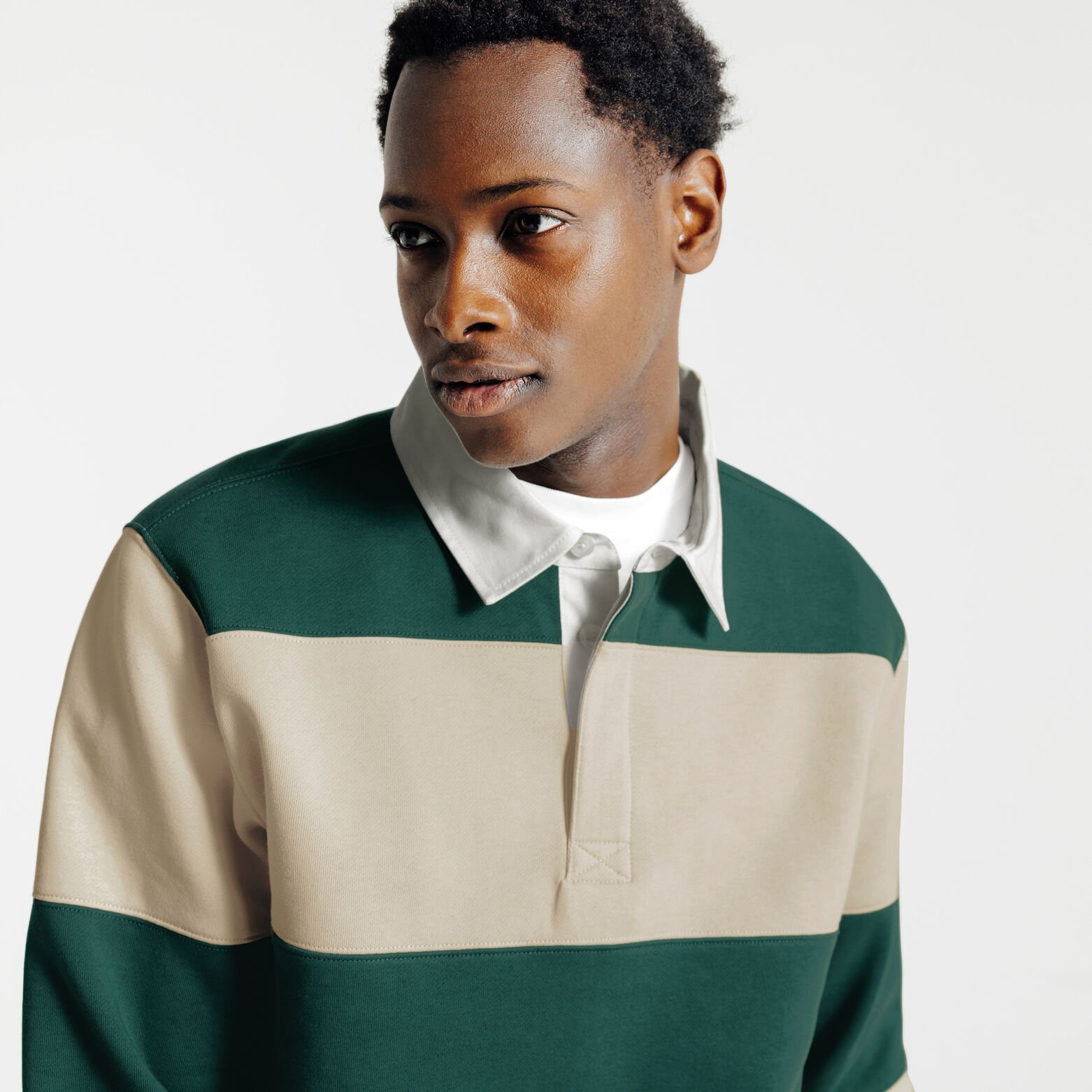 Sweat col polo ray&eacute;