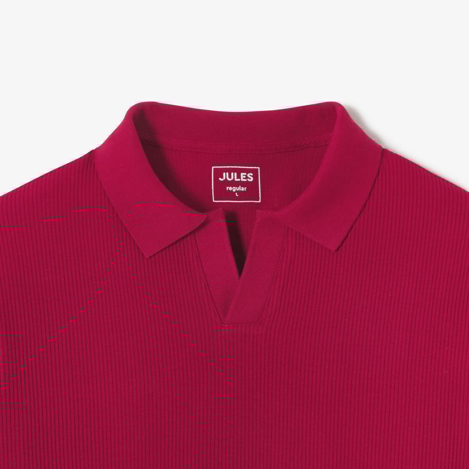 Polo manches courtes textur&eacute; col resort