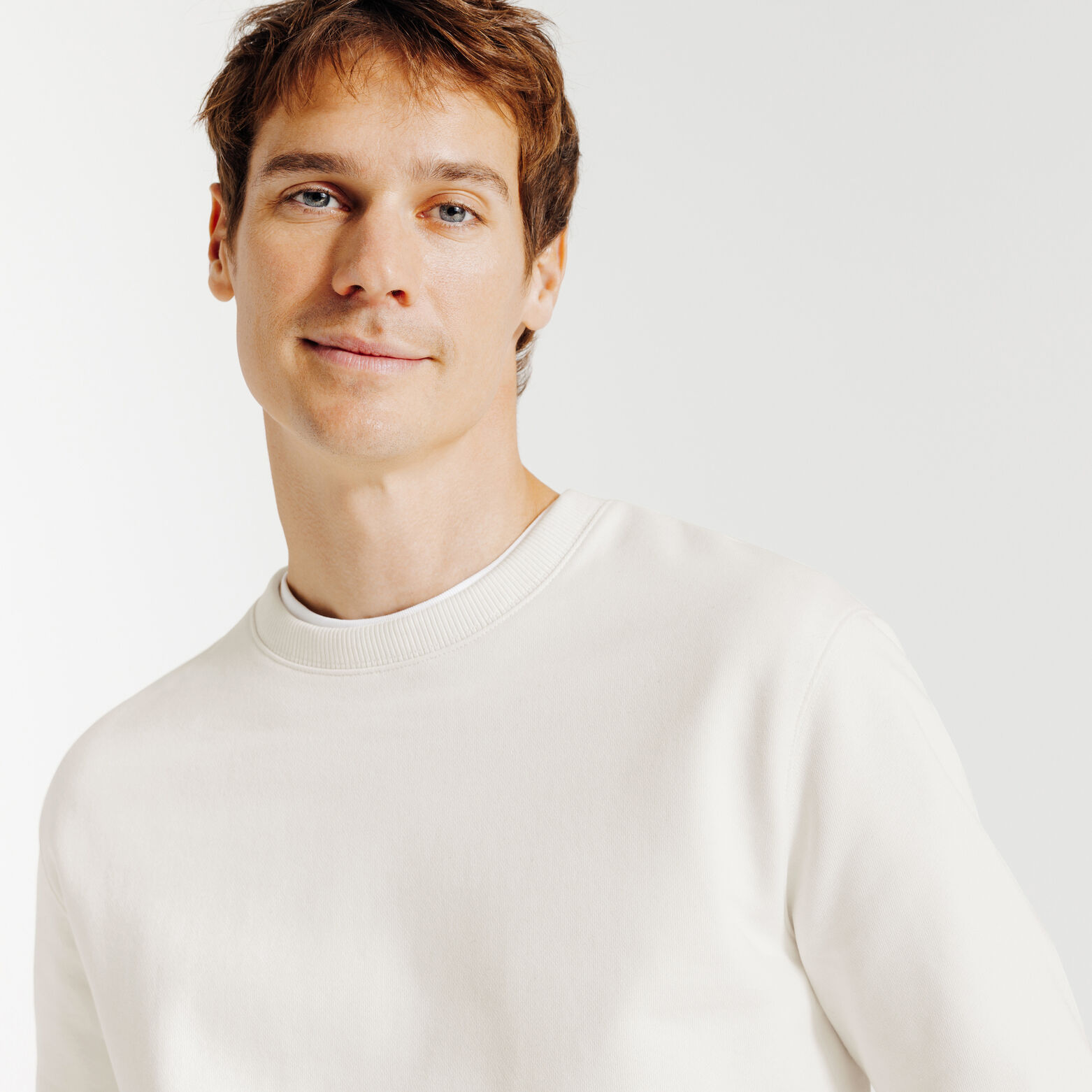 Effen sweater met ronde hals