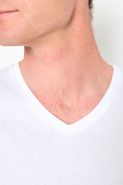 Tee shirt col V en coton