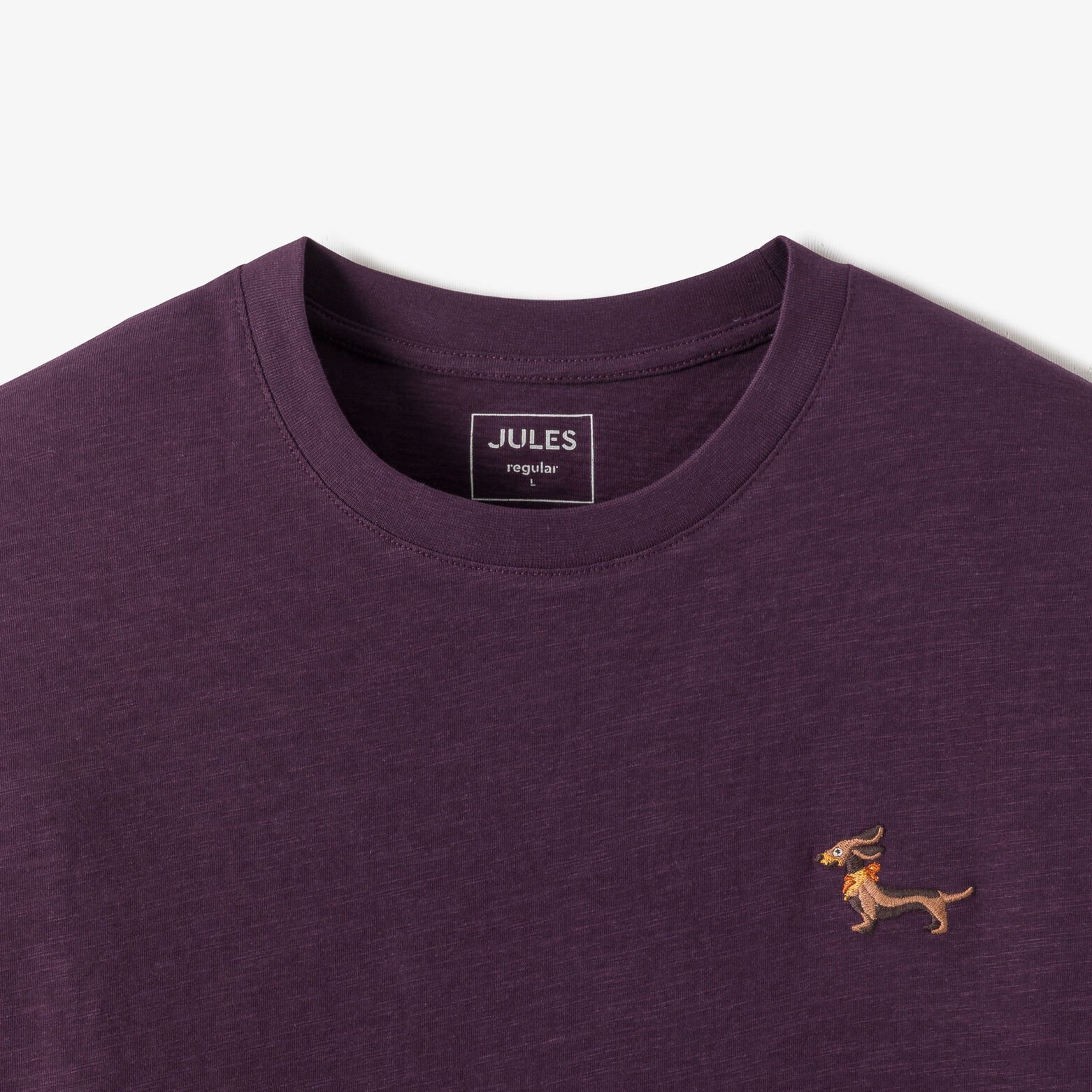 Tee shirt mati&egrave;re flamm&eacute;e broderie poitrine