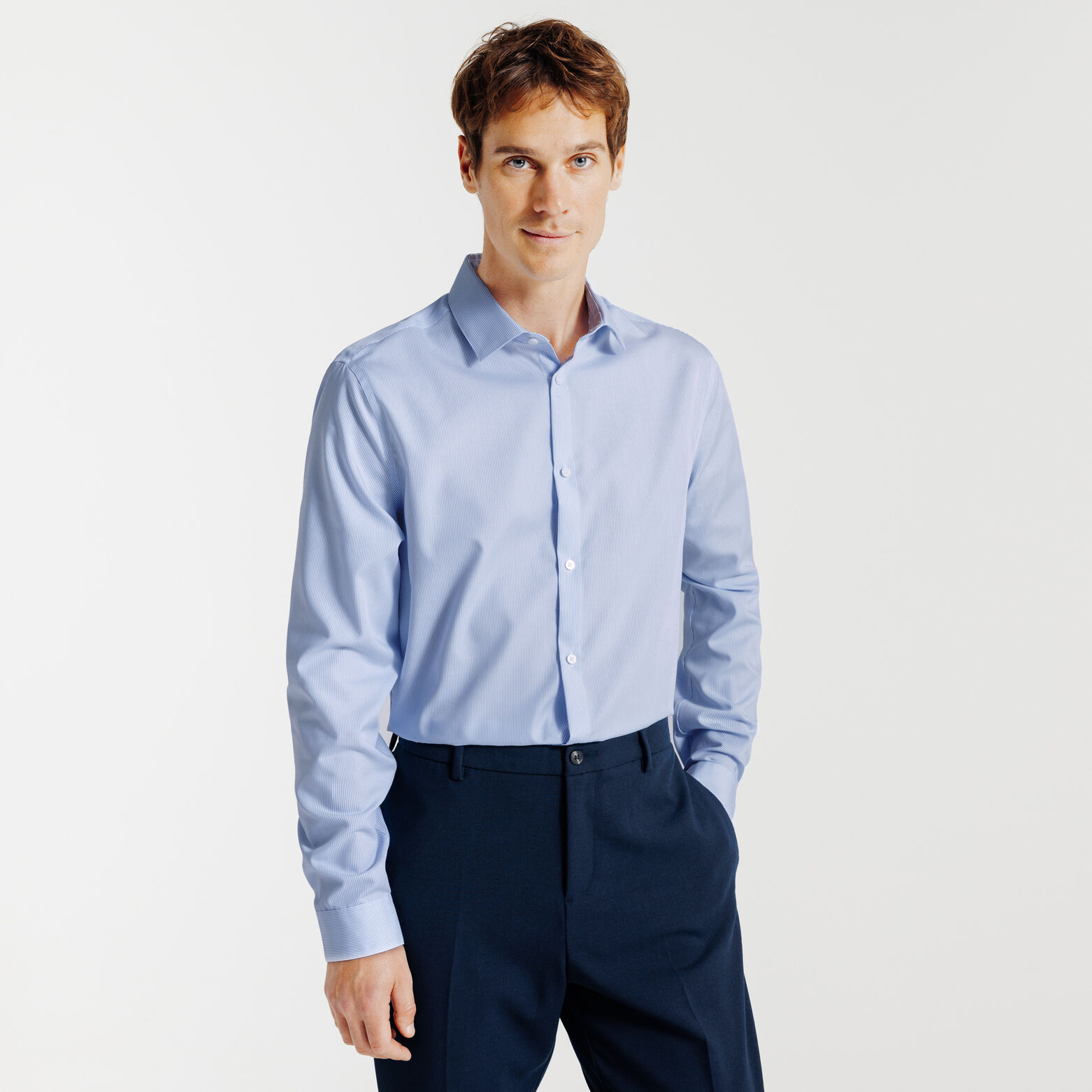 Chemise sans repassage ray&eacute;e slim