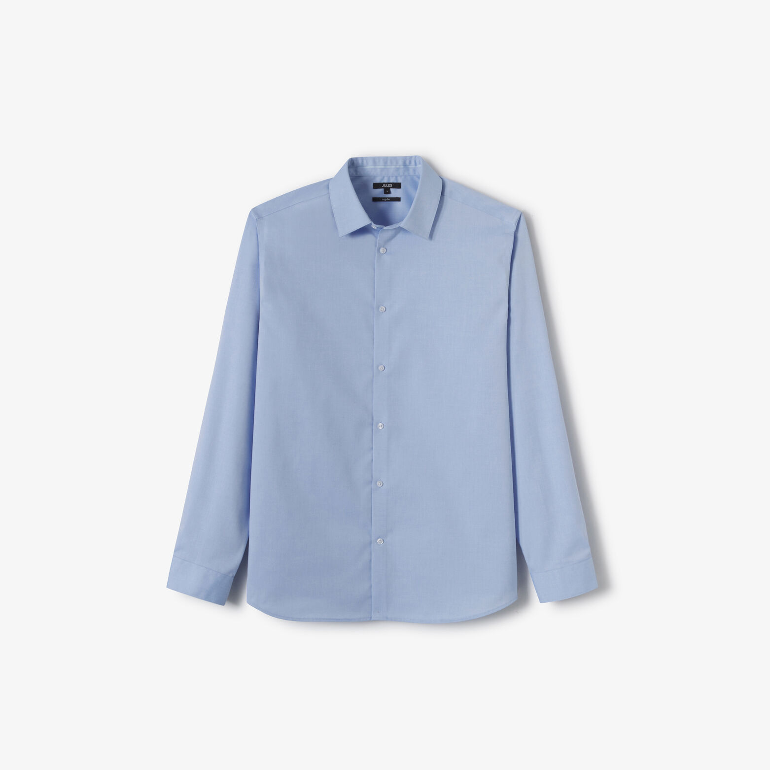 Strijkvrij regular fit hemd in katoen