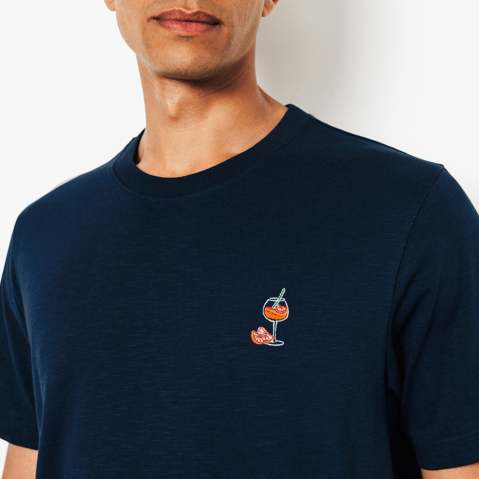 Tee shirt brod&eacute; en coton