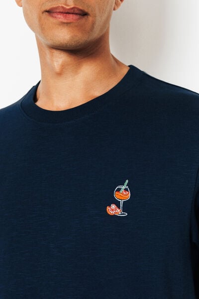 Tee shirt brod&eacute; en coton