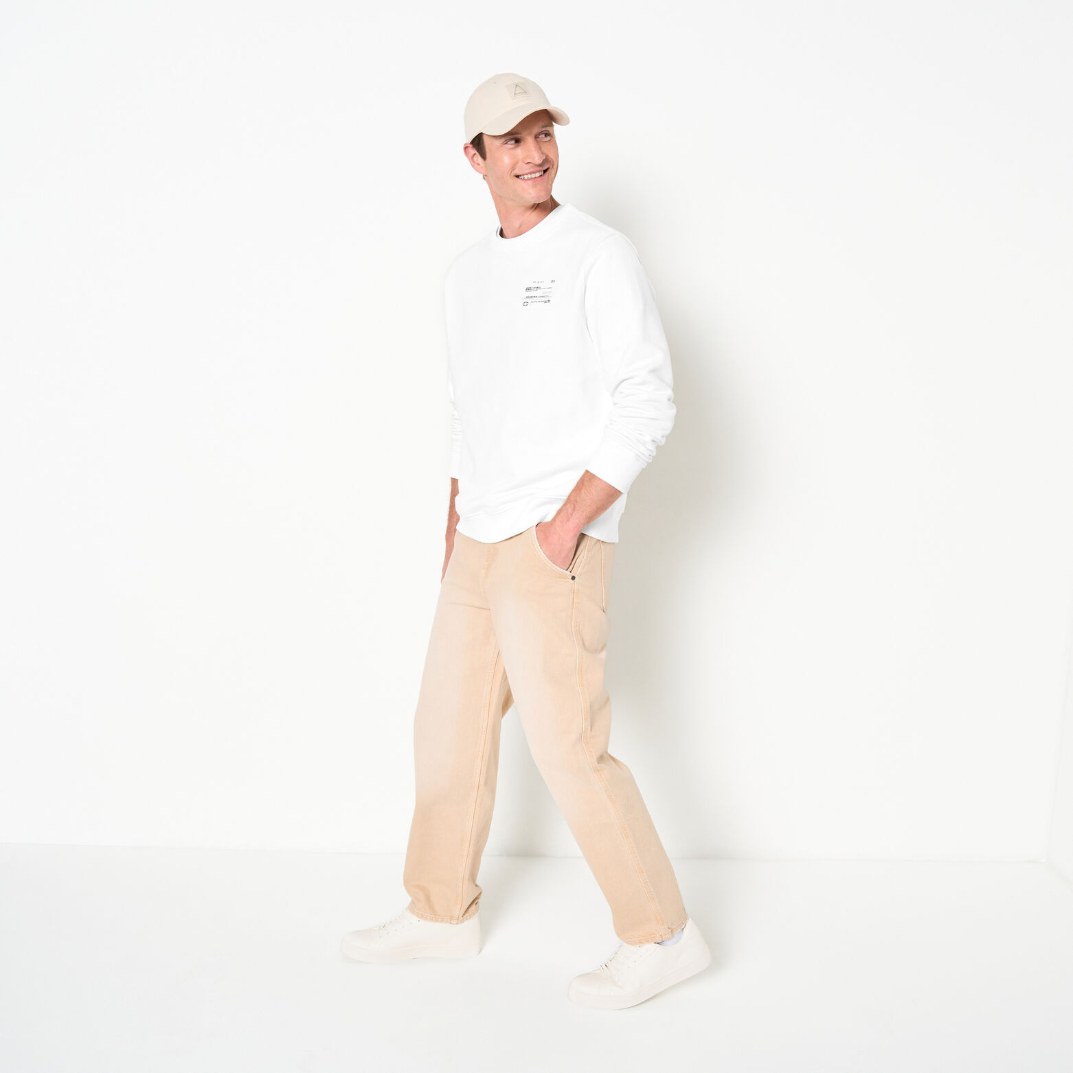 Sweater met ronde hals en print