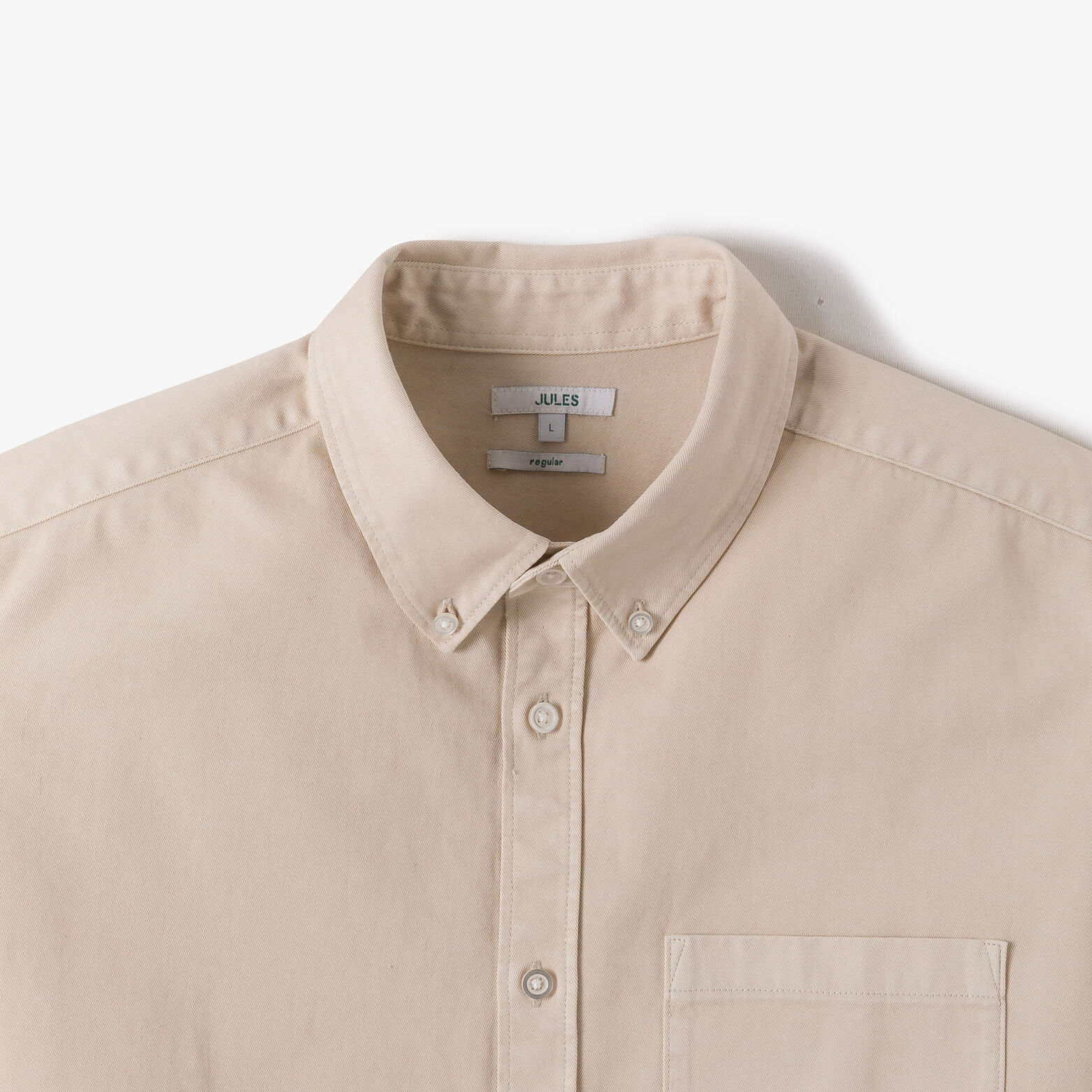 Effen hemd in katoen