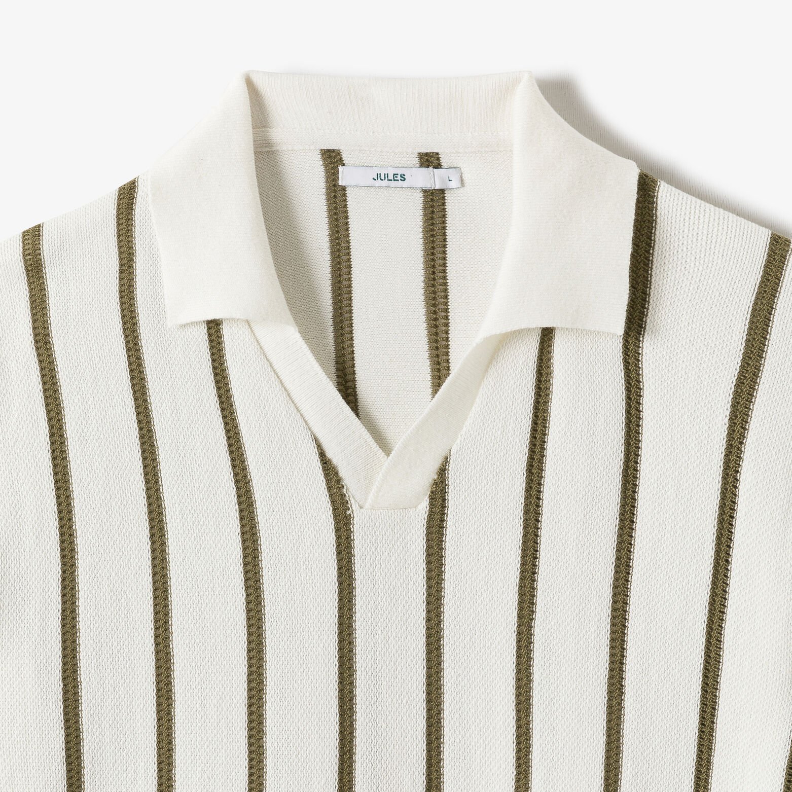 Polo en maille col resort jeux de points fantaisie