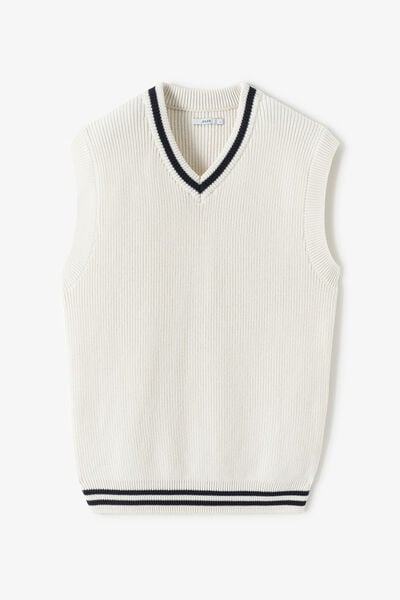 Trui met V-hals zonder mouwen