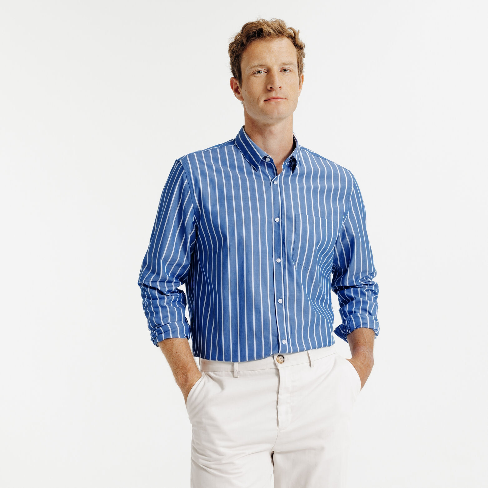 Chemise en coton ray&eacute;e