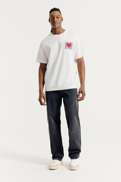 Tee shirt imprim&eacute; devant dos licence Keith Haring