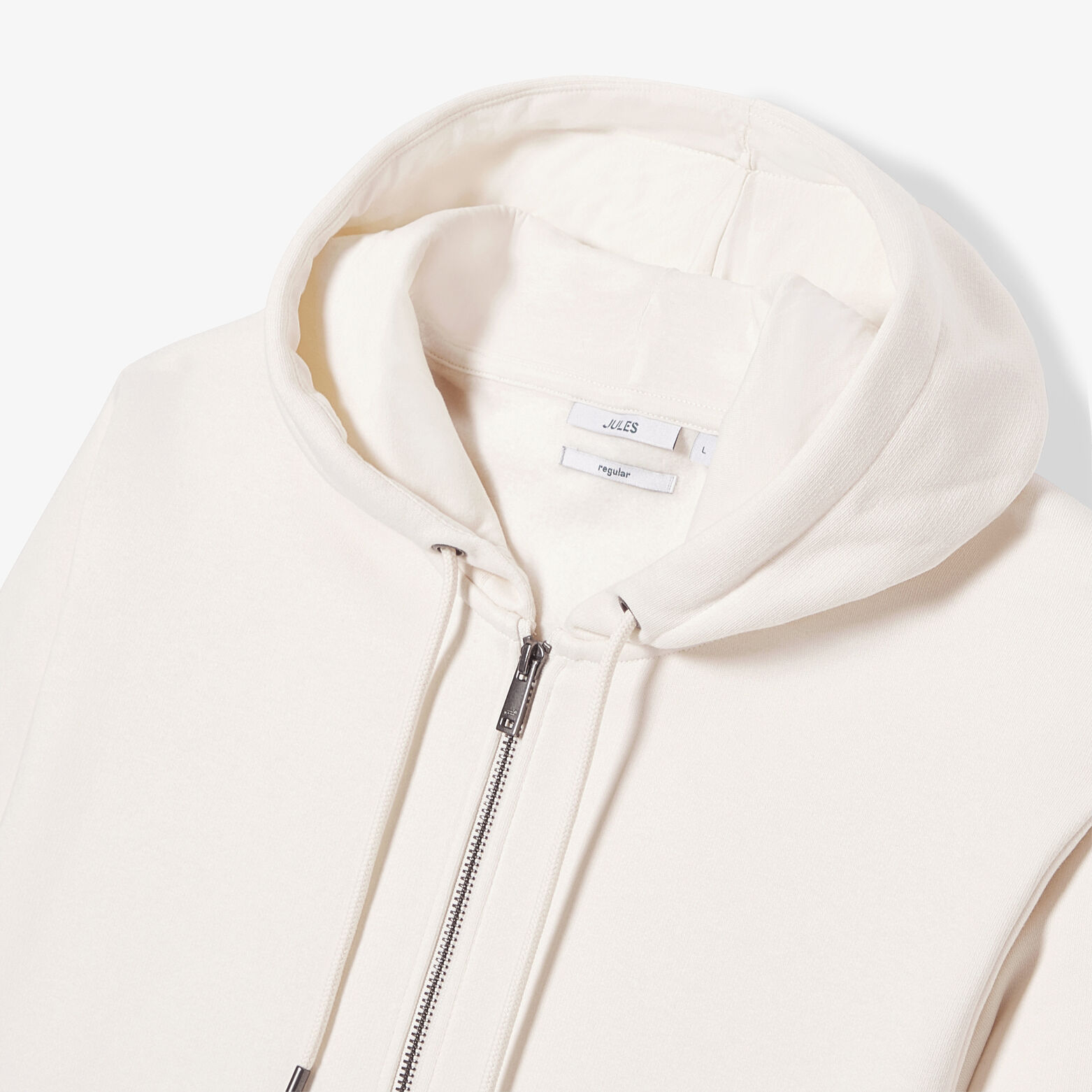 Sweater met kap en rits