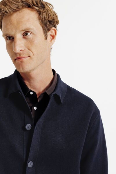 Gilet cardigan boutonn&eacute; col polo