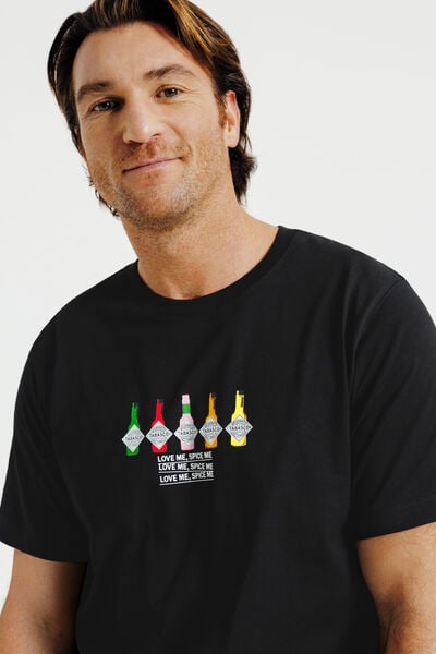 Tee shirt imprim&eacute; poitrine licence Tabasco