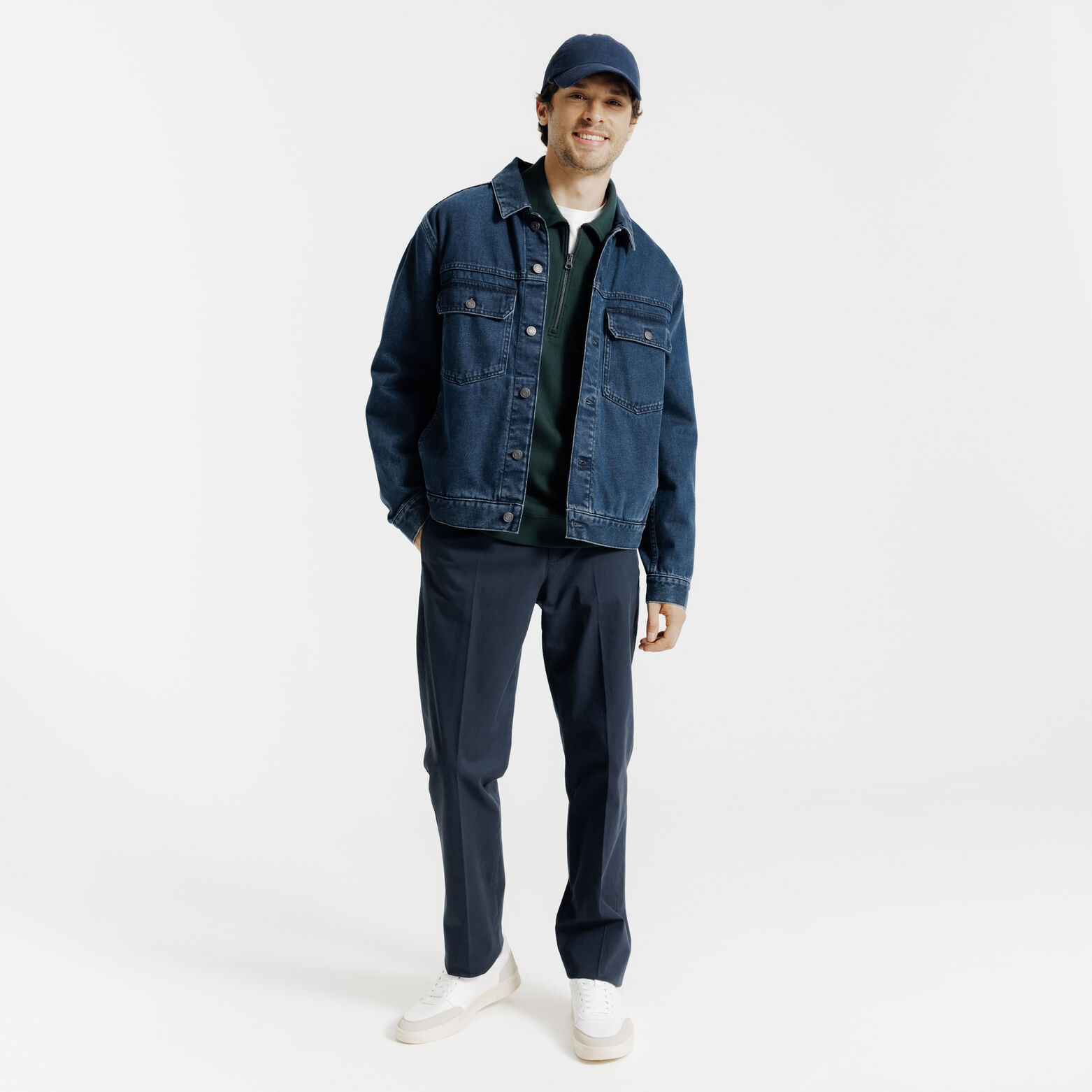 Sweat col polo zipp&eacute;