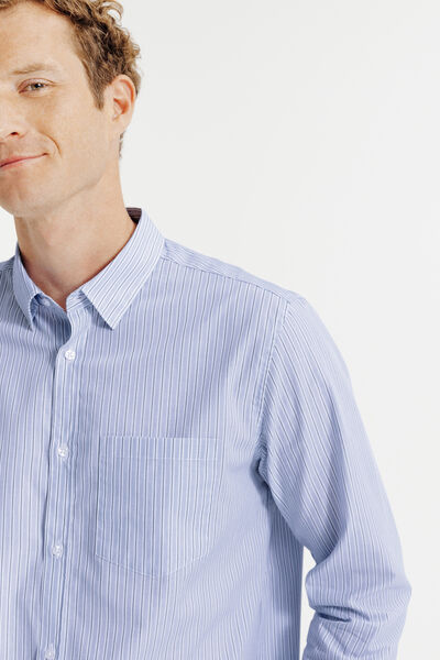 Chemise en coton ray&eacute;e
