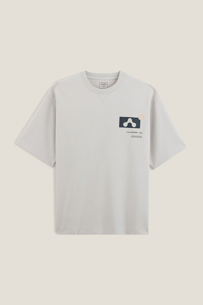 Tee shirt oversize col rond imprim&eacute;