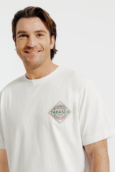 Tee shirt imprim&eacute; poitrine licence Tabasco