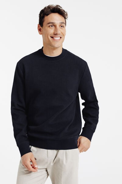 Sweat col rond gaufr&eacute;