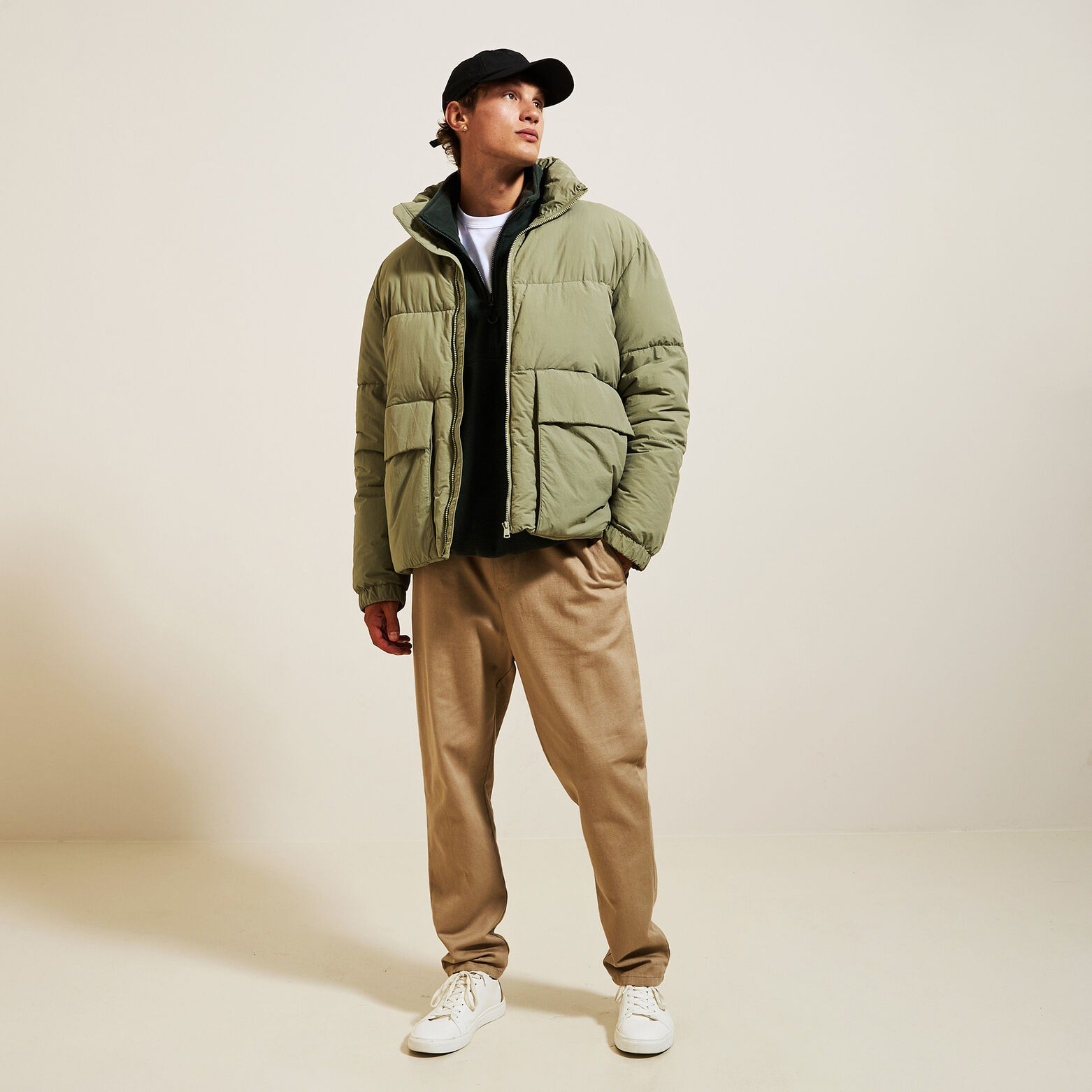 Sweat col montant zipp&eacute; polaire