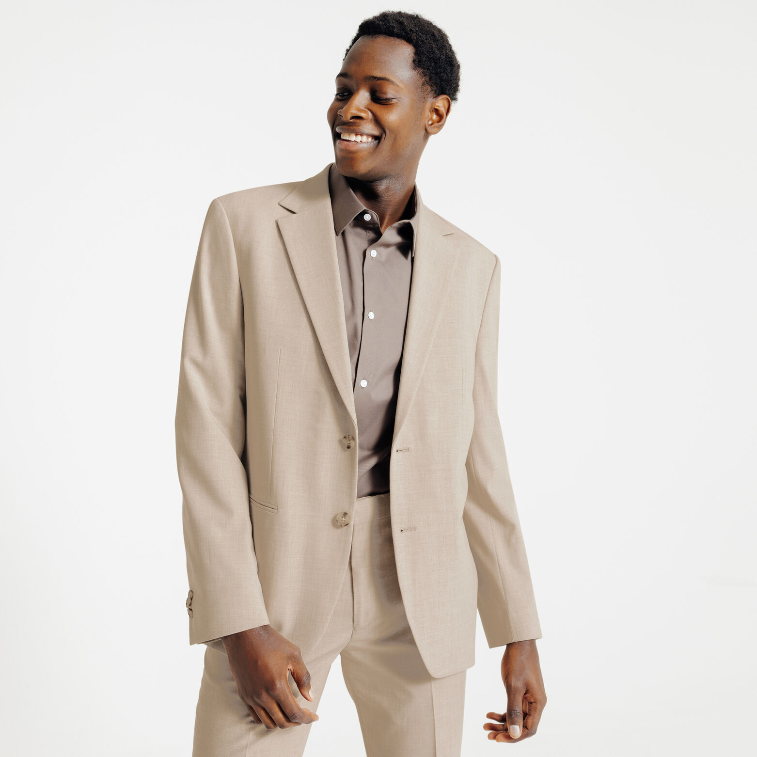 Costume 2 pi&egrave;ces confort bi-ton - Beige