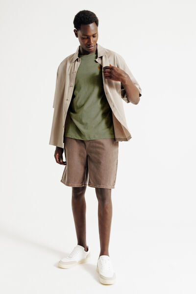 Tee shirt chin&eacute; brod&eacute; col rond