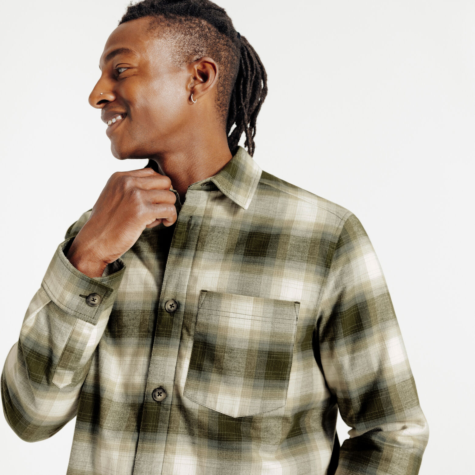 Surchemise doubl&eacute;e en coton