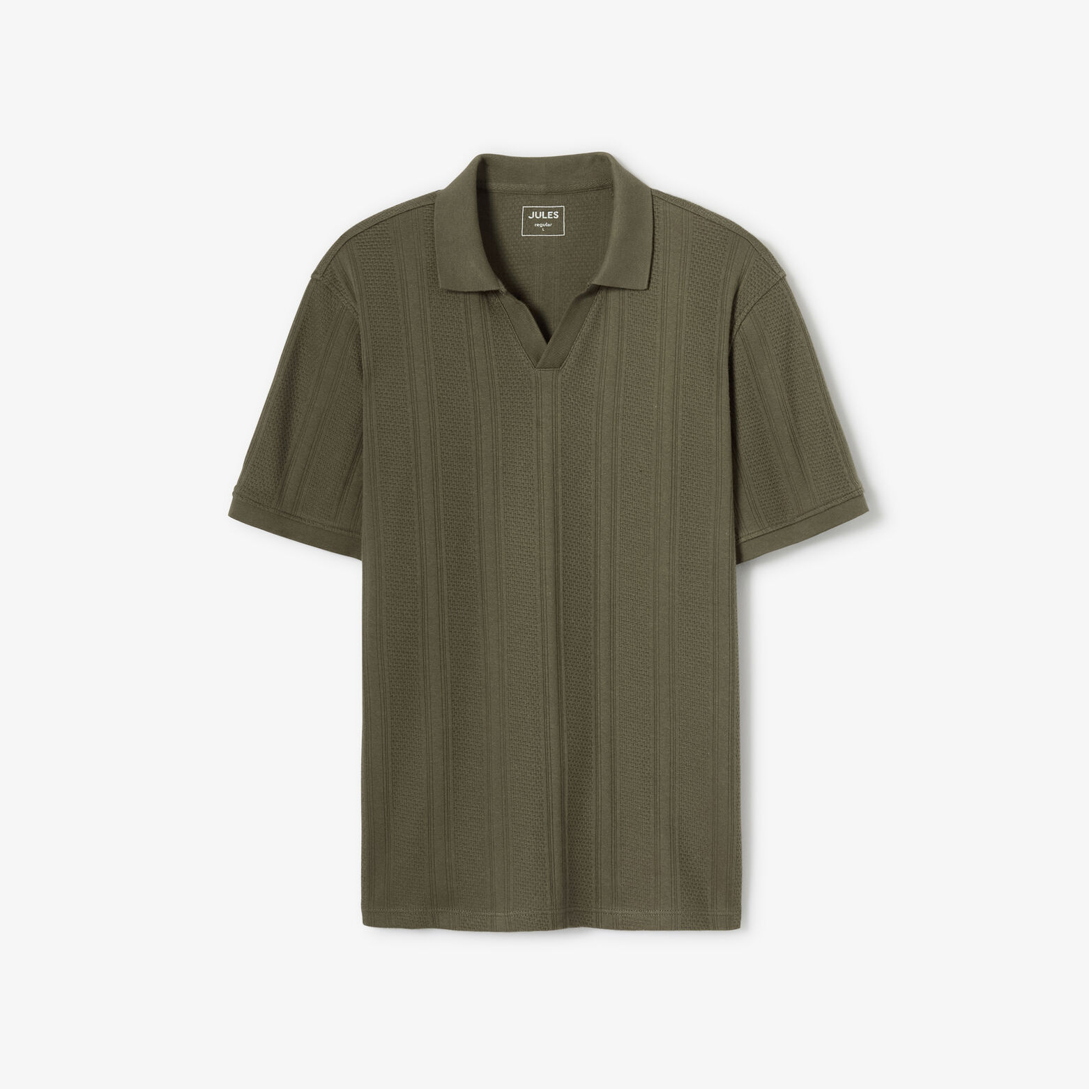 Polo manches courtes col resort &agrave; lignes