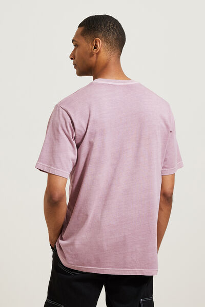 Katoenen T-shirt met ronde hals en print op de bor