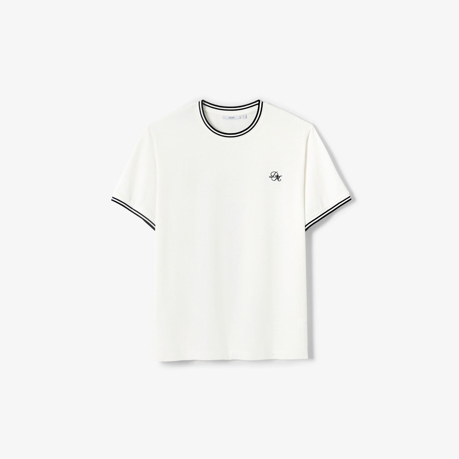 Tee shirt mati&egrave;re fantaisie contrast&eacute;