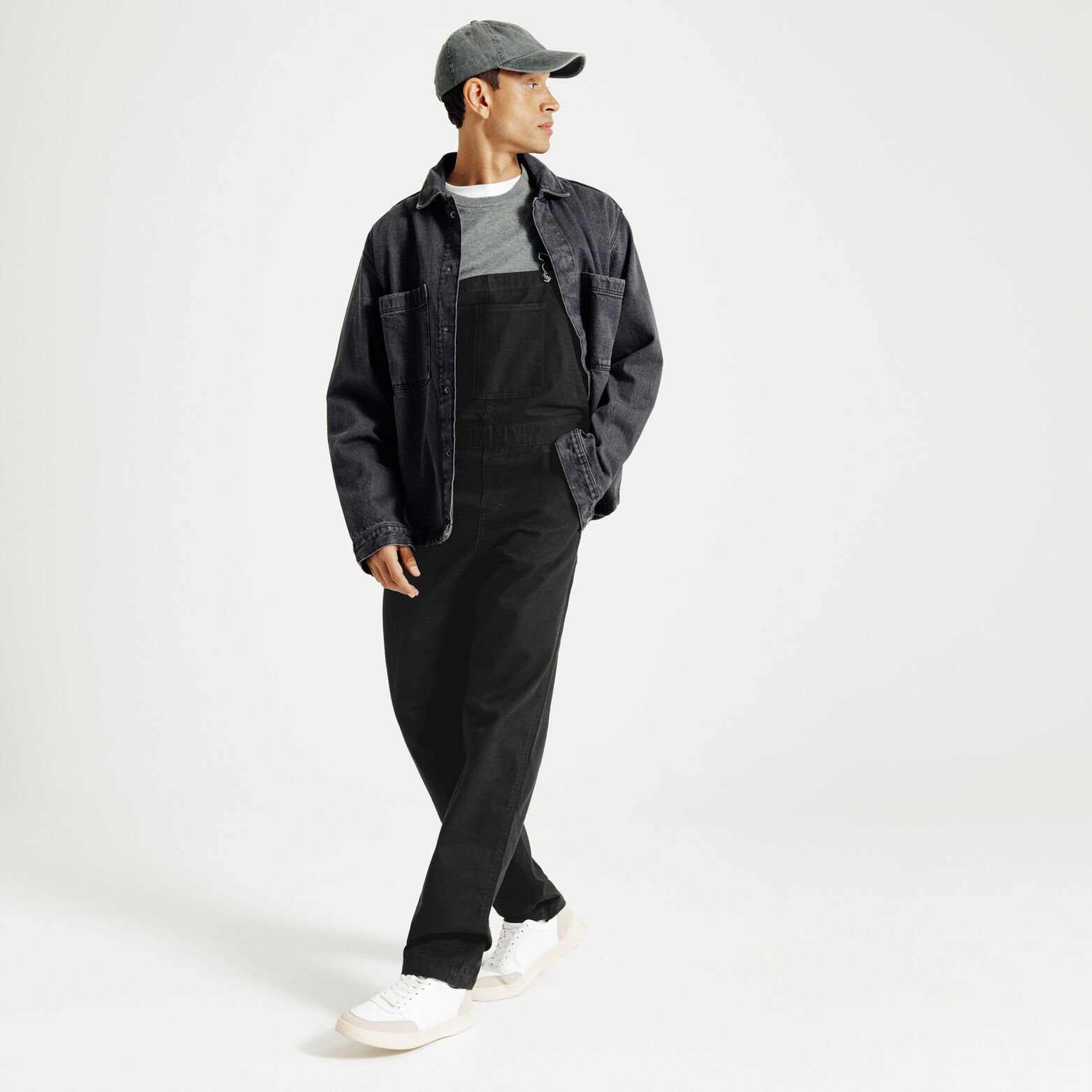 Salopette mati&egrave;re canvas