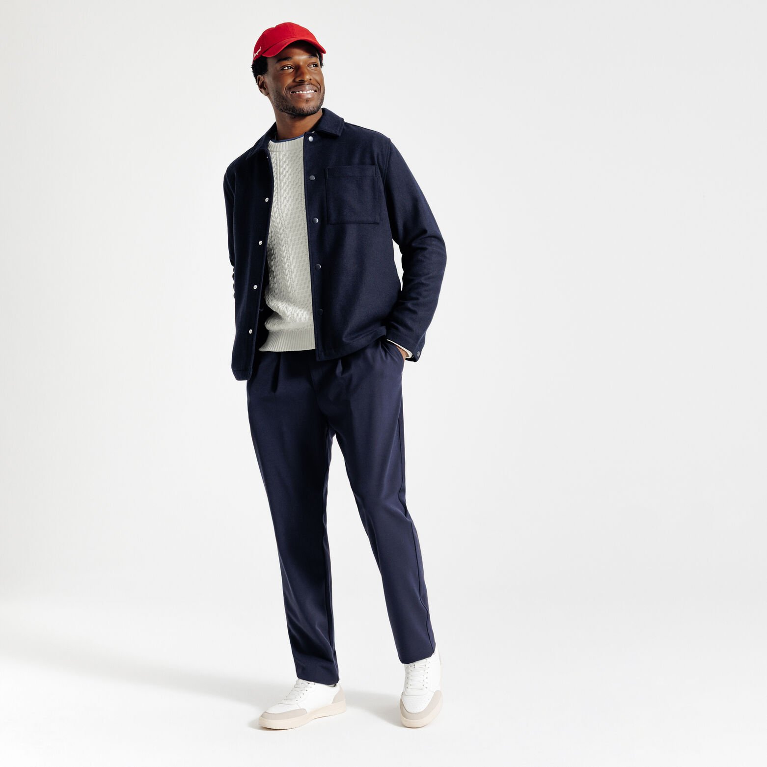 Pull col rond torsad&eacute;