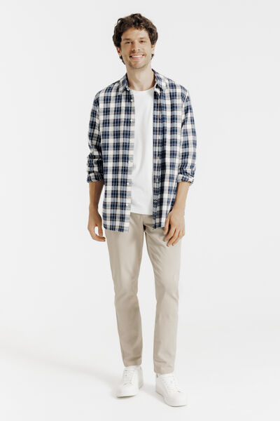 Pantalon chino slim tricotine