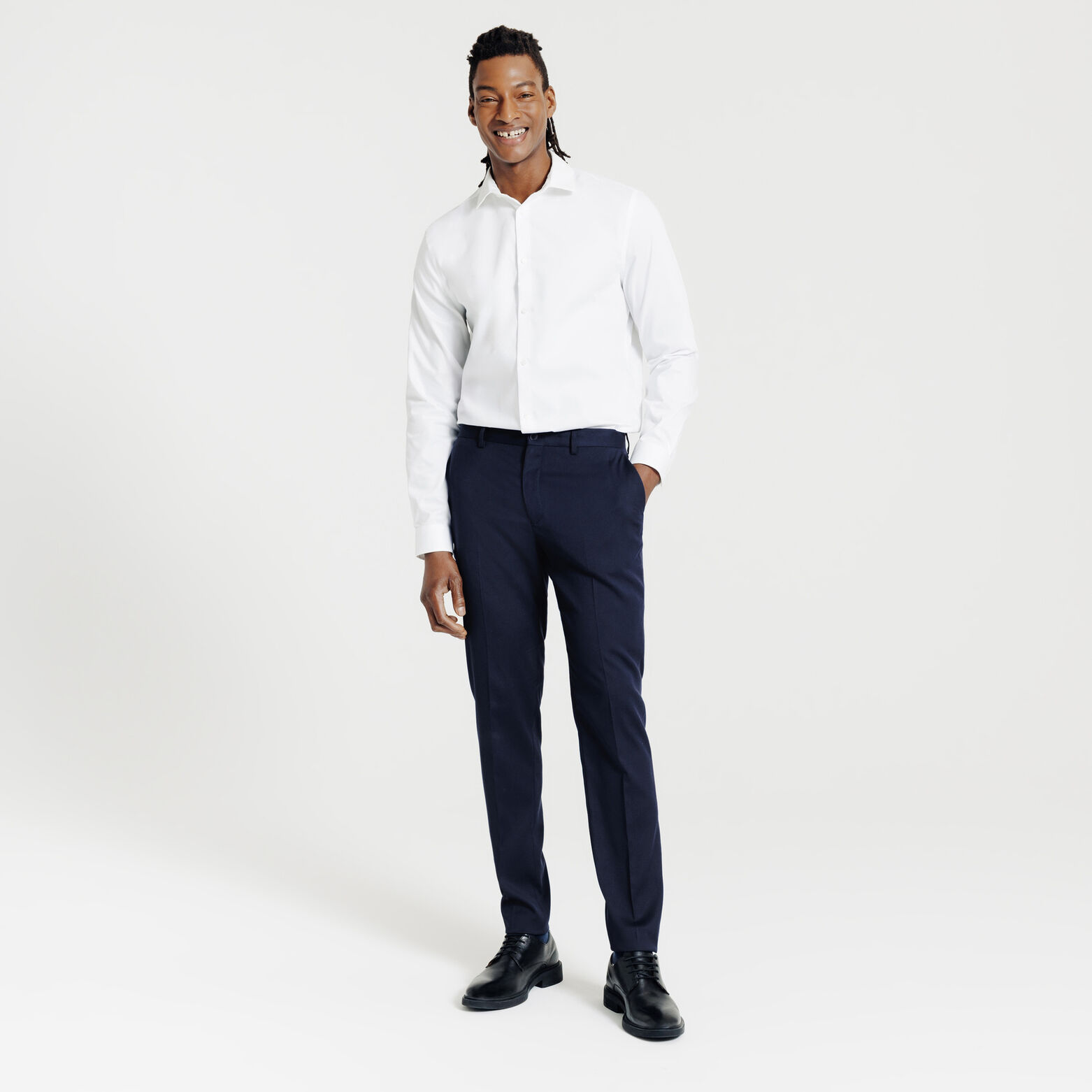 Pantalon de costume slim uni