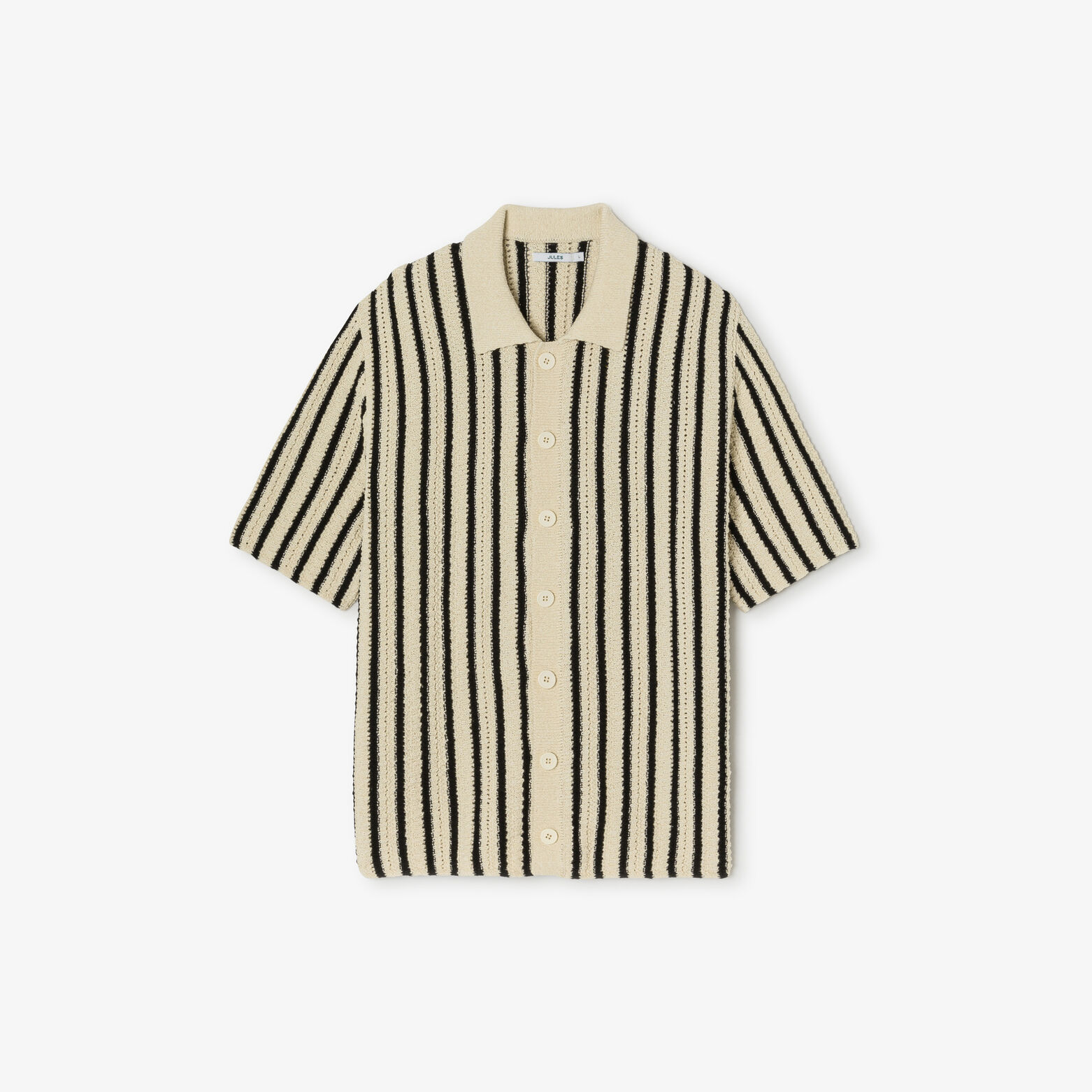 Chemisette en maille jeux de points rayures