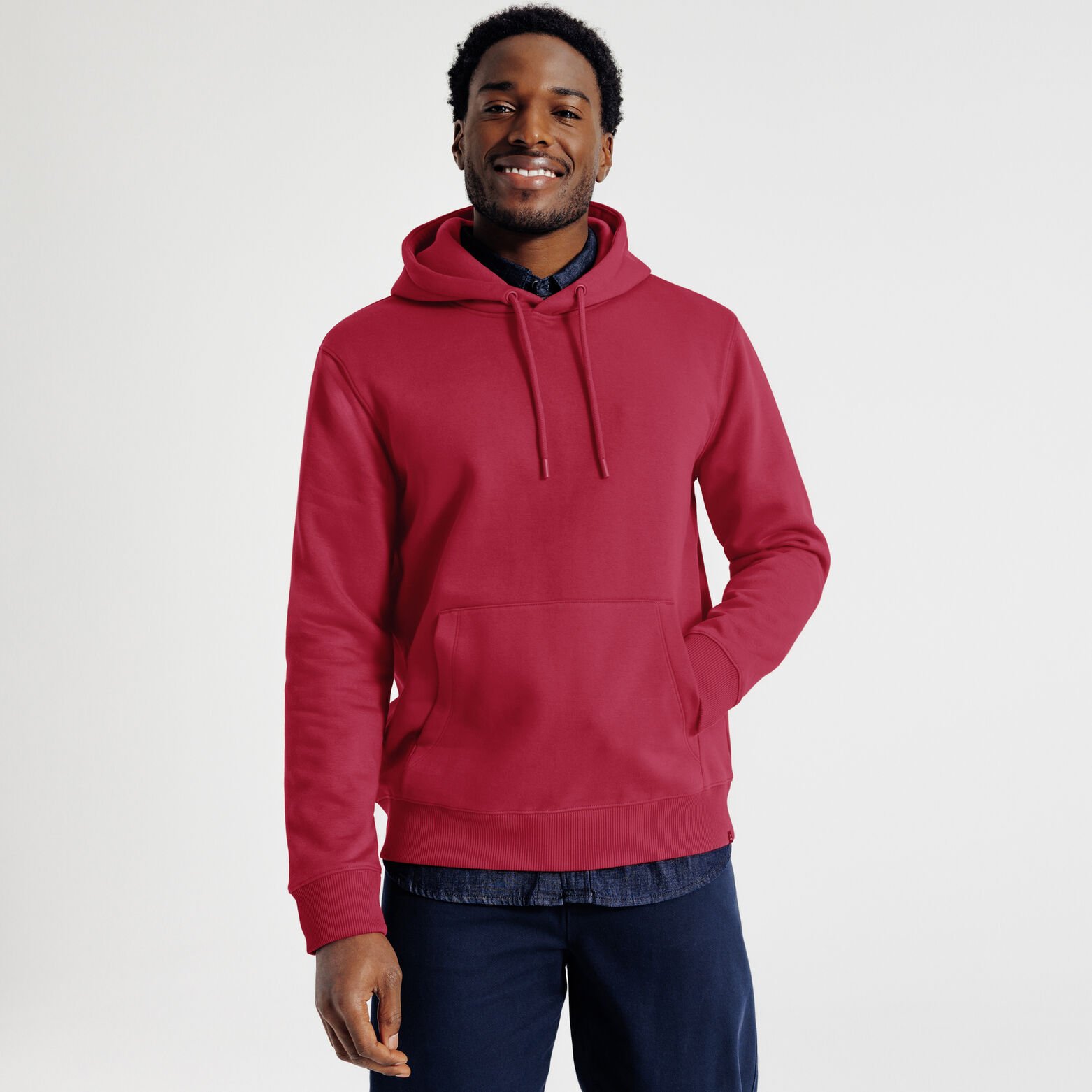 Effen sweater met kap