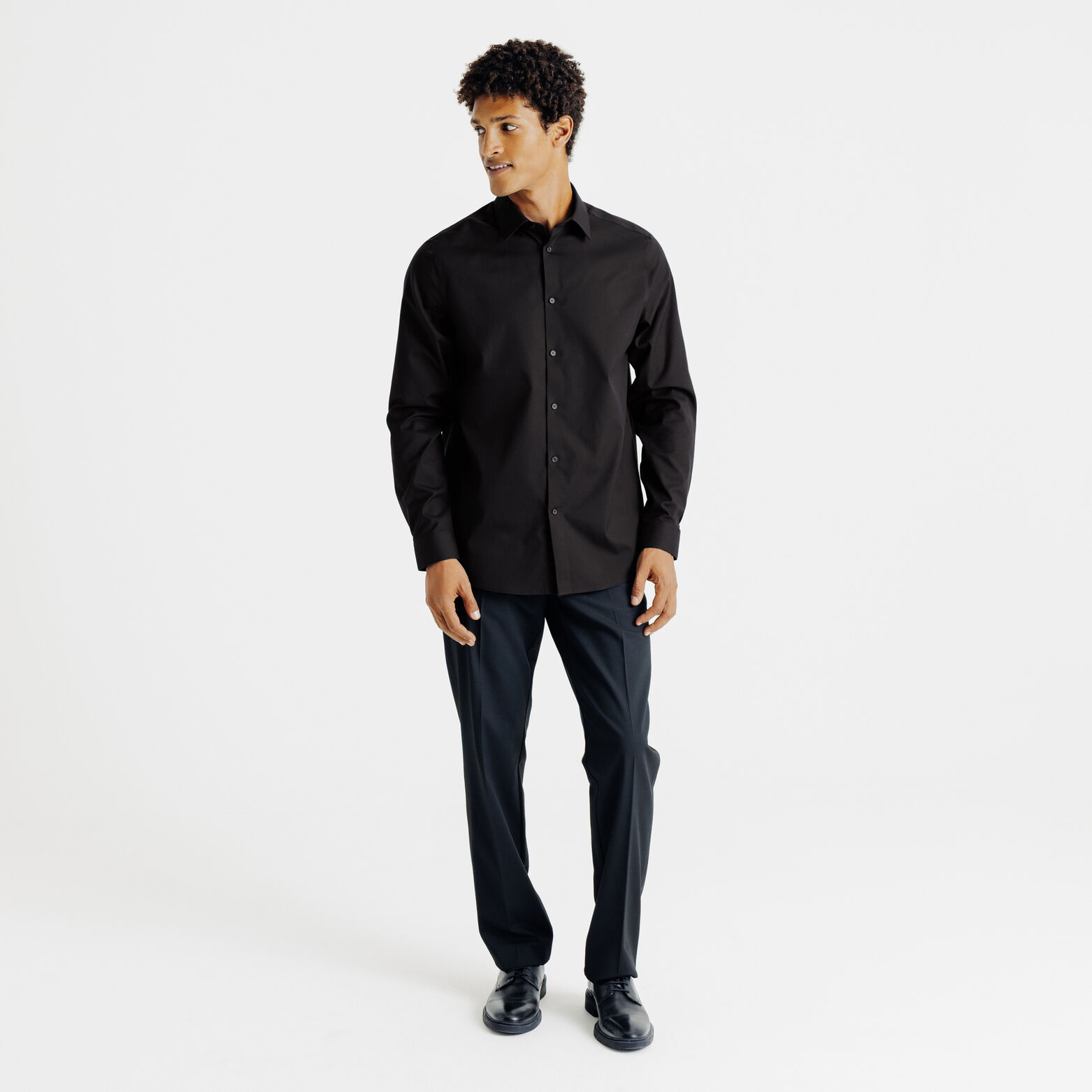 Chemise sans repassage en coton regular