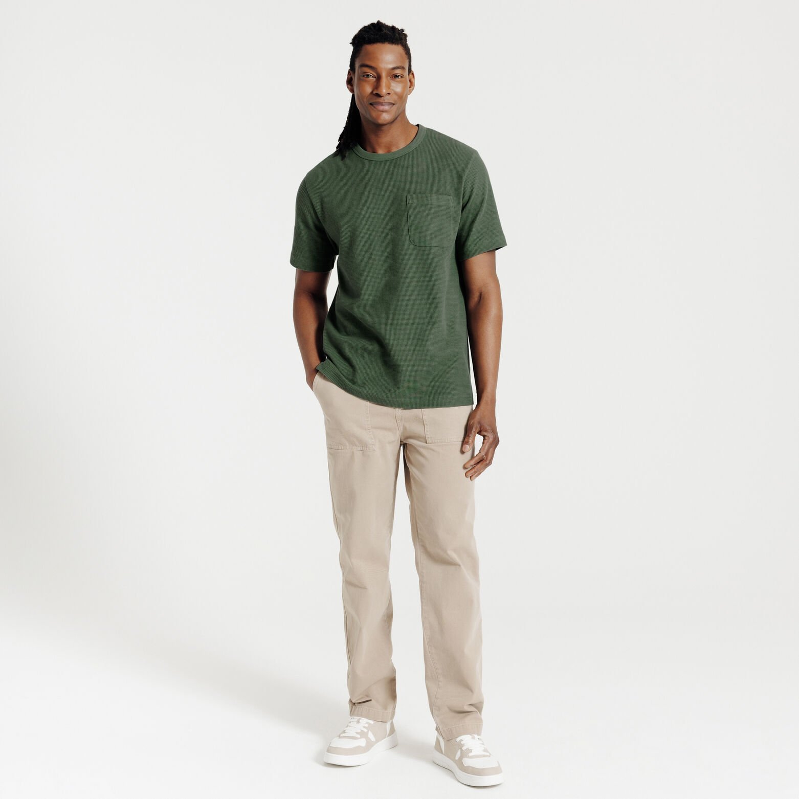 T-shirt in wafelstof