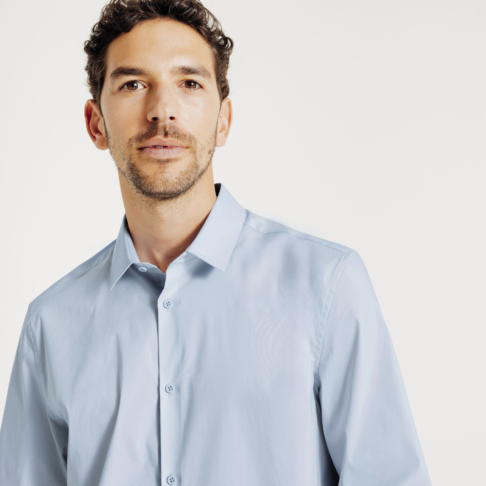 Chemise regular unie coton