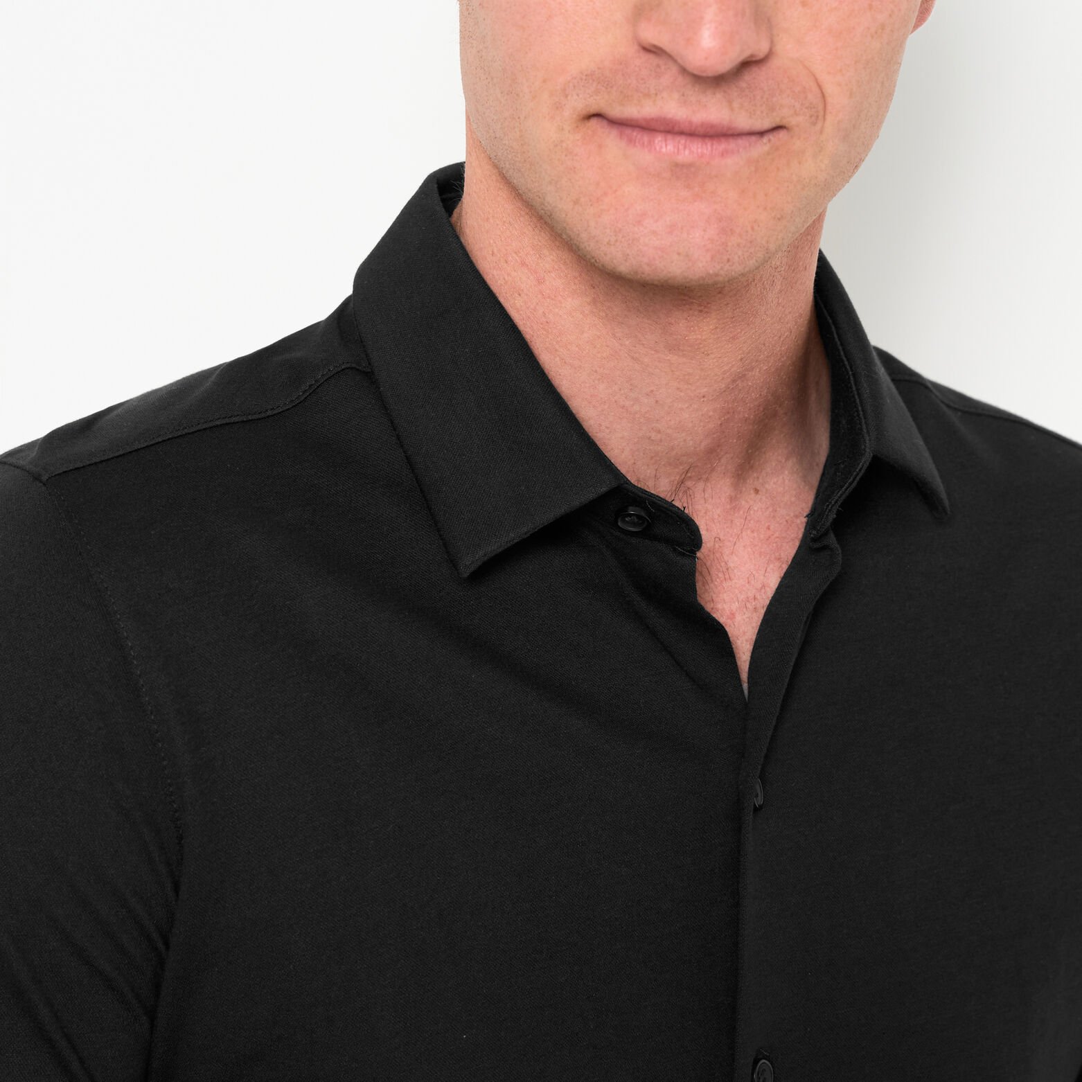 Chemise en maille coton slim