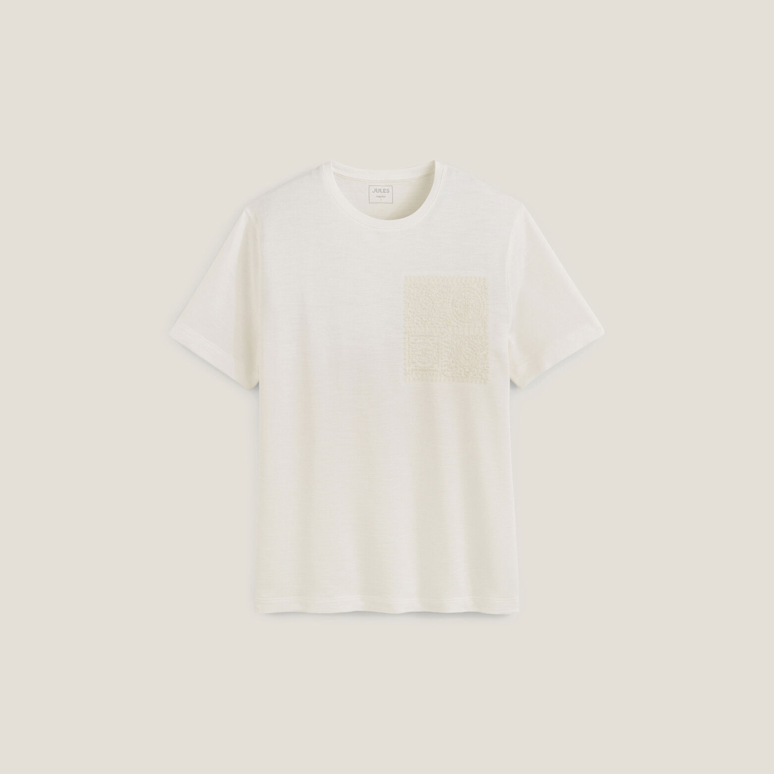 Tee shirt mati&egrave;re reli&eacute;f&eacute;e d&eacute;tail macram&eacute;