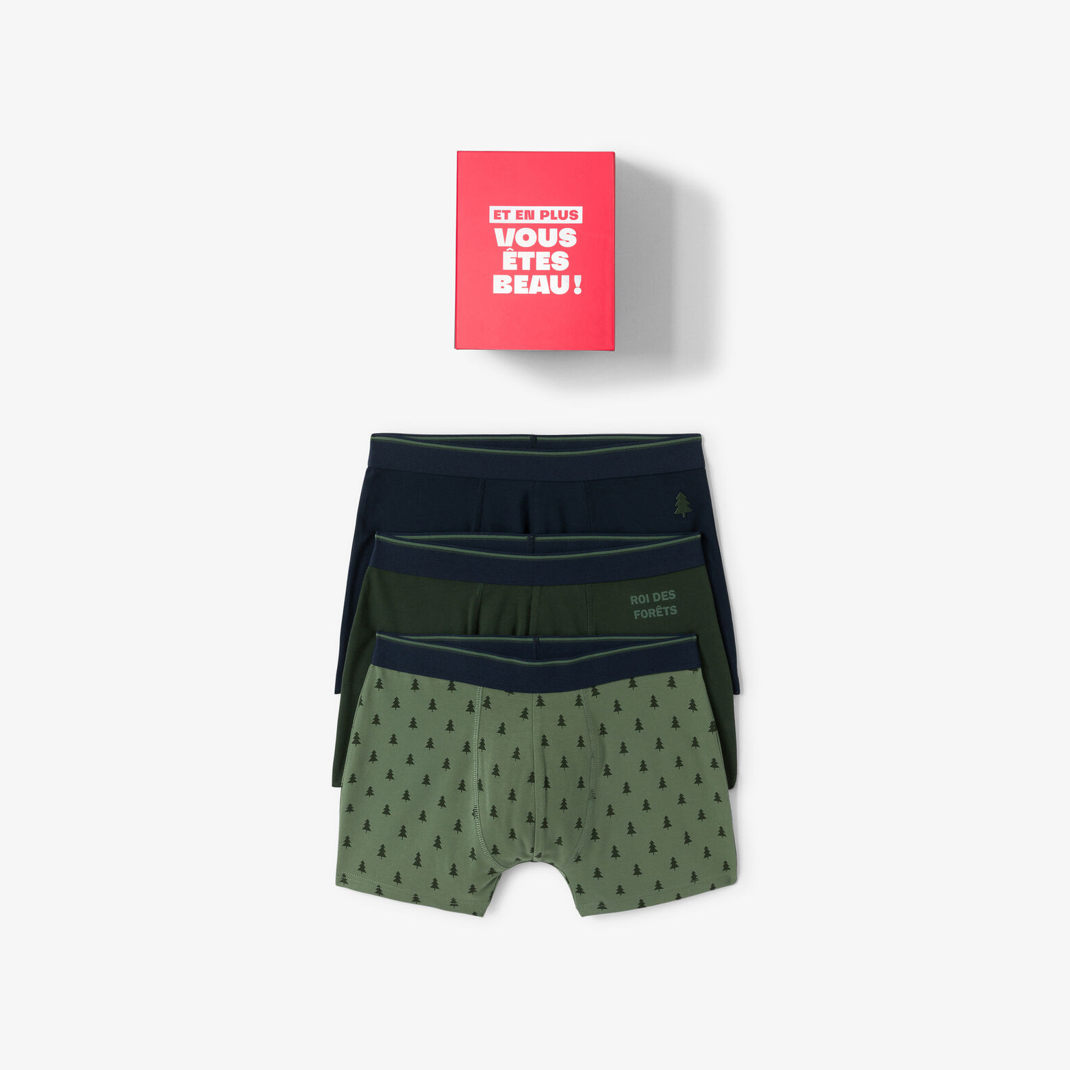 Coffret 3 boxers esprit No&euml;l